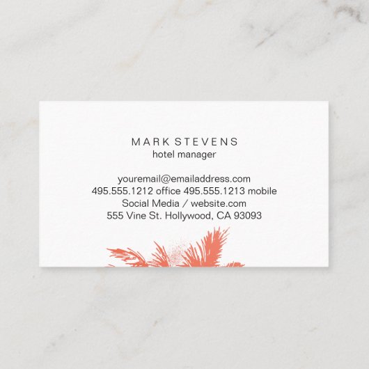 Tropeninsel Visitenkarte (Rückseite)