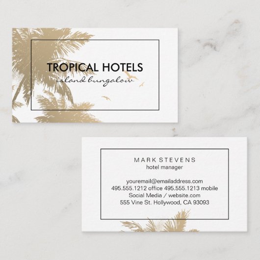 Tropeninsel Visitenkarte (Vorne/Hinten)