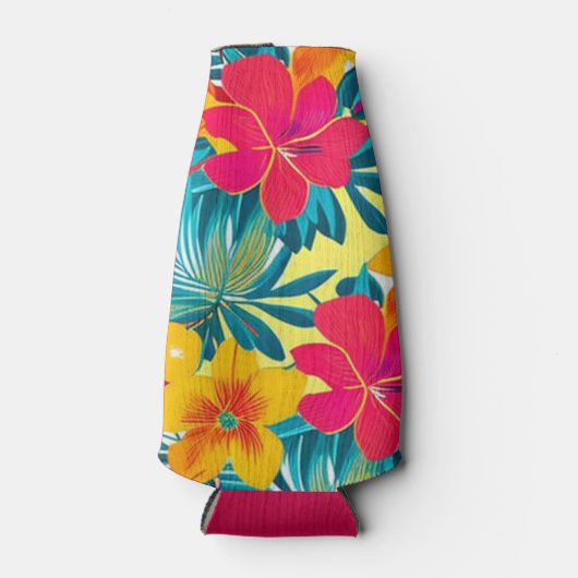 Tropeninseln Farbige Blume Cooler Flaschenkühler (Vorderseite)