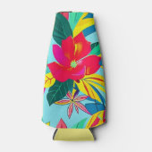 Tropeninseln Farbige Blume Cooler Flaschenkühler (Vorderseite)