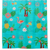 Tropenkollage Duschvorhang (Vorderseite)