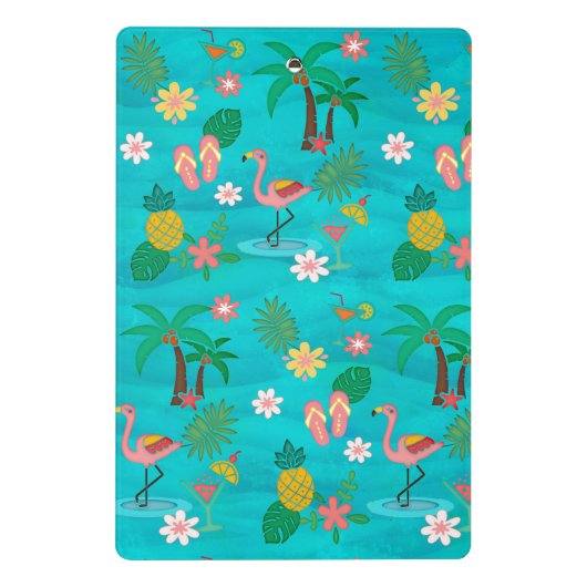 Tropenkollage Mini Klemmbrett (Rückseite)