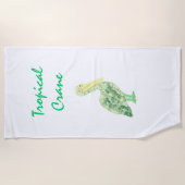 Tropenkrane Strandtuch (Vorderseite)