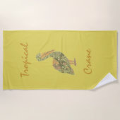 Tropenkrane Strandtuch (Vorderseite)