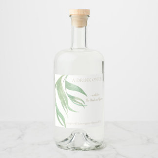 Tropenleastatdruck Alkoholflaschenetikett