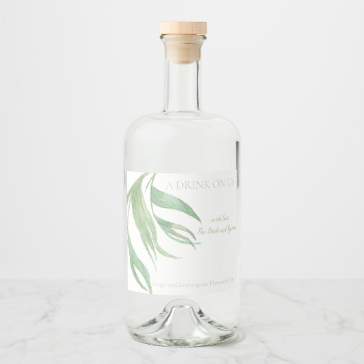 Tropenleastatdruck Alkoholflaschenetikett (Vorderseite)