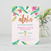 Tropenluauer Geburtstagseinladung Einladung (Stehend Vorderseite)