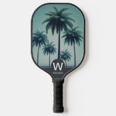 Tropenmonogramm Pickleball Schläger (Vorderseite)