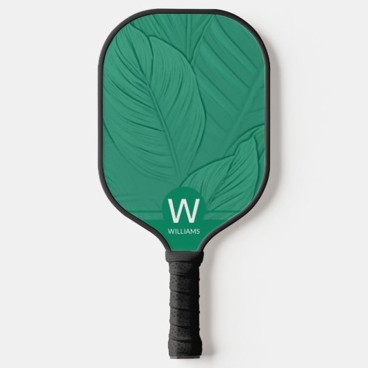 Tropenmonogramm Pickleball Schläger (Vorderseite)