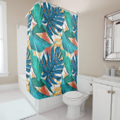Tropenmuster Duschvorhang (Beispiel)