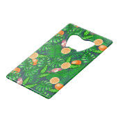 Tropenmuster, Kolibris Geldbeutel Flaschenöffner (Rückseite Schrägansicht)