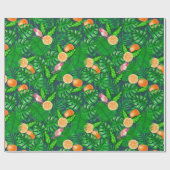 Tropenmuster, Kolibris Geschenkpapier (Flach)