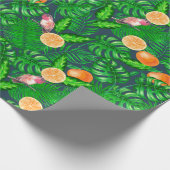 Tropenmuster, Kolibris Geschenkpapier (Ecke)