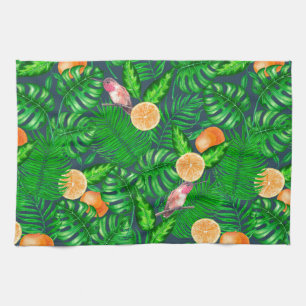 Tropenmuster, Kolibris Geschirrtuch