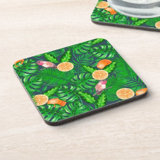 Tropenmuster, Kolibris Getränkeuntersetzer (Linke Seite)