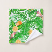 Tropenmuster, Kolibris II Badhandtuch Set (Waschlappen)