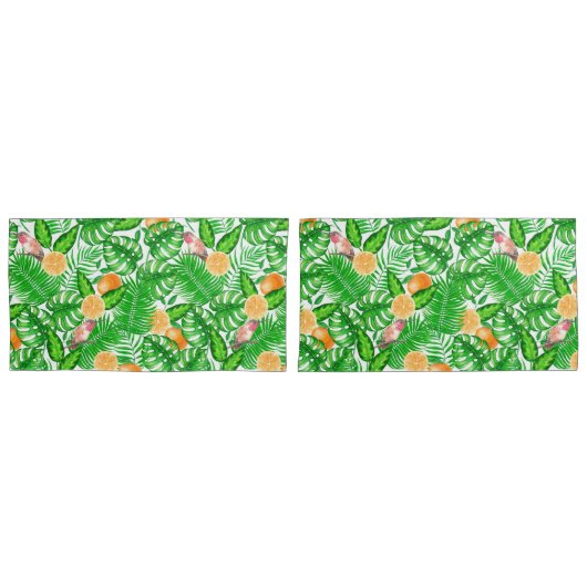 Tropenmuster, Kolibris II Kissenbezug (Vorderseite-Set)