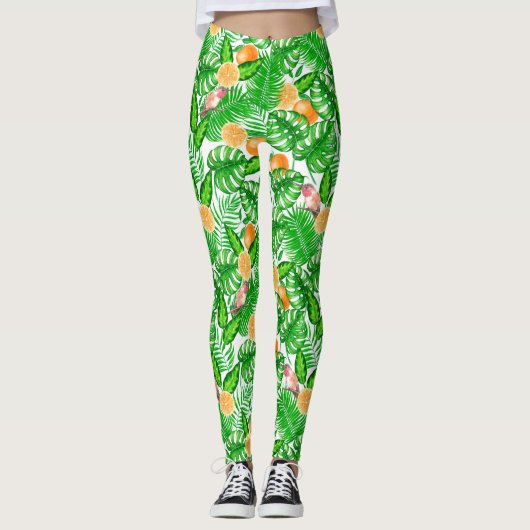 Tropenmuster, Kolibris II Leggings (Vorderseite)