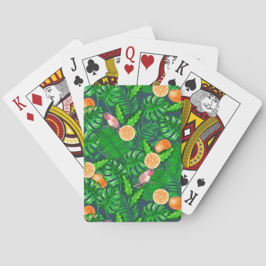 Tropenmuster, Kolibris Spielkarten (Rückseite)