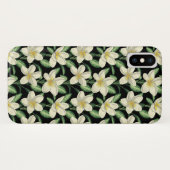 Tropennahtlose, weiße Blume, grünes Blatt Case-Mate iPhone Hülle (Rückseite (Horizontal))