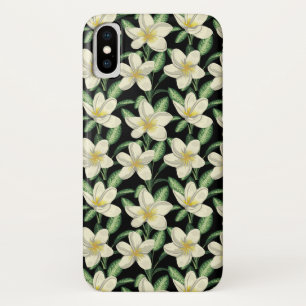 Tropennahtlose, weiße Blume, grünes Blatt Case-Mate iPhone Hülle