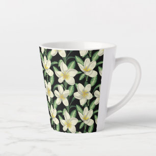 Tropennahtlose, weiße Blume, grünes Blatt Milchtasse