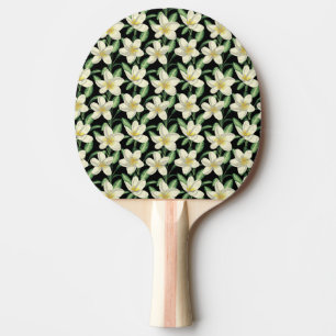 Tropennahtlose, weiße Blume, grünes Blatt Tischtennis Schläger