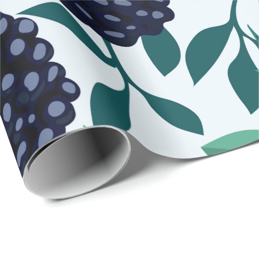 Tropennahtloses Muster mit BlackBerry Geschenkpapier (Rolleneckpunkt)