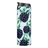 Tropennahtloses Muster mit BlackBerry Thermosbecher (Nach rechts gedreht)