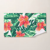 Tropenorangefarbener Hibiskus Badhandtuch Set (Handtuch)