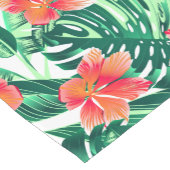 Tropenorangefarbener Hibiskus Kurzer Tischläufer (Ecke)