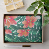 Tropenorangefarbener Hibiskus Seidenpapier (Geschenk)