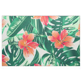 Tropenorangefarbener Hibiskus Stoff (Fat Quarter (45,7 x 55,9 cm))