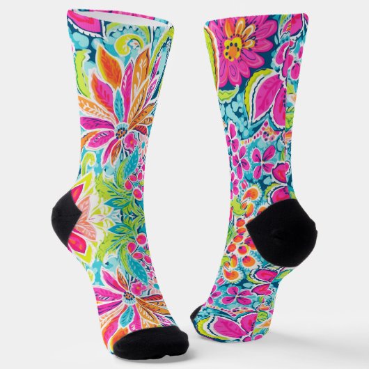 Tropenpaisley Socken (Gewinkelt)