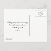 Tropenpalme blühende Save the Date Postkarte (Rückseite)