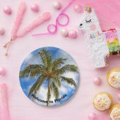 Tropenpalme Pappteller (Party)