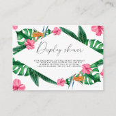 Tropenpalmen-Brautparty - Dusche anzeigen Begleitkarte (Vorderseite)