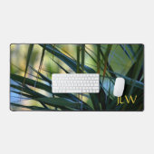Tropenpalmen Grün Gelb Blauer Naturschutz Schreibtischunterlage (Tastatur & Maus)
