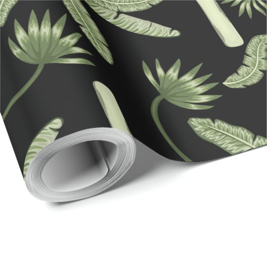 Tropenpalmen nahtlos geschenkpapier (Rolleneckpunkt)
