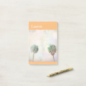 Tropenpalmen Naturkunst personalisiert Post-it Klebezettel (Auf Schreibtisch)