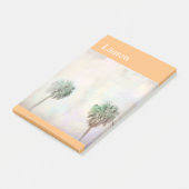 Tropenpalmen Naturkunst personalisiert Post-it Klebezettel (angewinkelt)