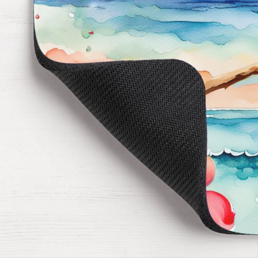 Tropenpapagei mit Blume Mousepad (Ecke)