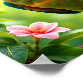 Tropenpapagei mit Blume Poster (Ecke)