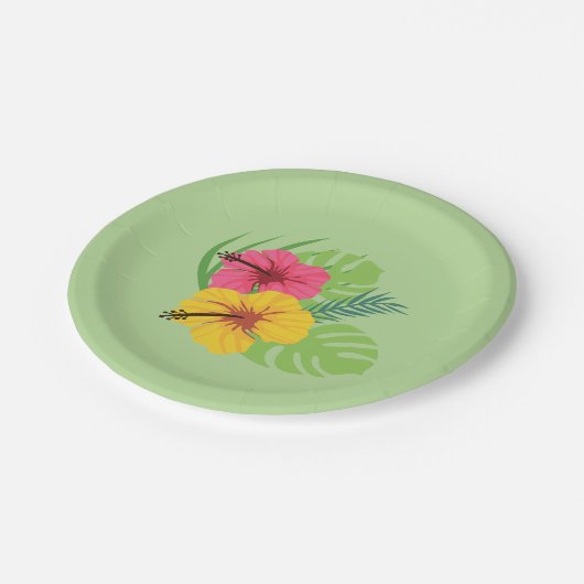 Tropenpapierplatte Pappteller (Schrägansicht)