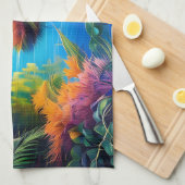 Tropenparadies II Geschirrtuch (Viertel Falte)