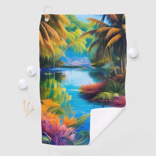 Tropenparadies II Golfhandtuch (Insitu)