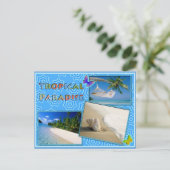 Tropenparadies Postkarte (Stehend Vorderseite)