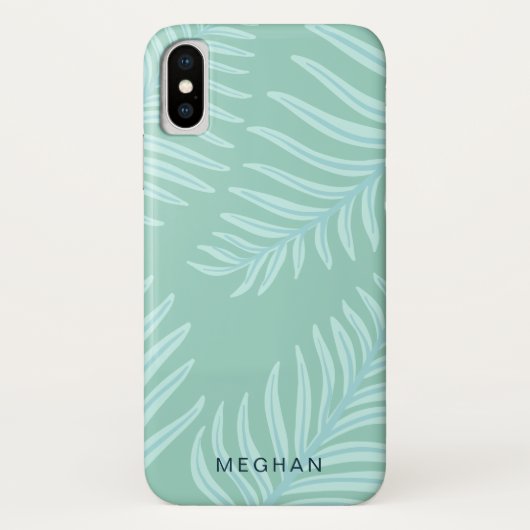 Tropenpastellfolien-Monogramm Case-Mate iPhone Hülle (Rückseite)