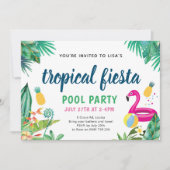 Tropenpool-Party Einladung (Vorderseite)