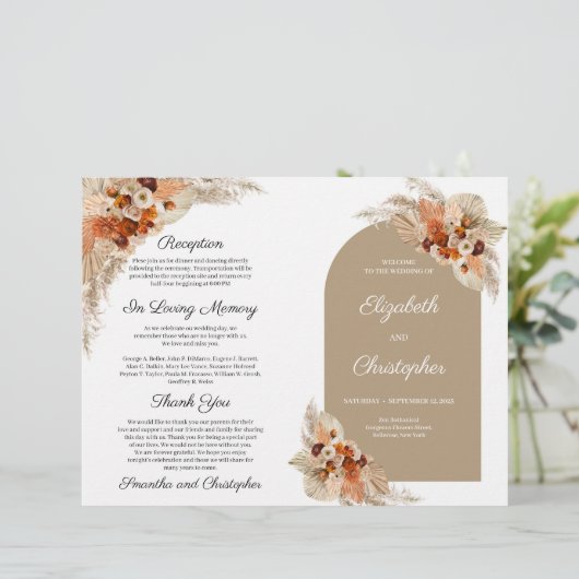 Tropenprogramm Boho arch terracotta burange orange (Stehend Vorderseite)